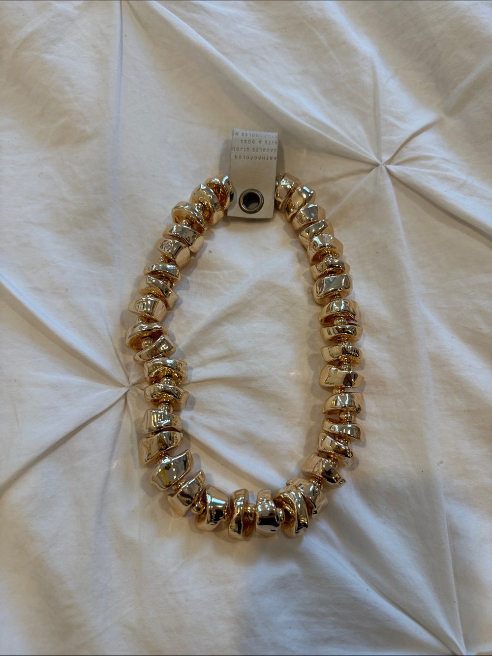 NWT Anthropologie necklace Gold Statement Beaded Necklace - Women Jewelry